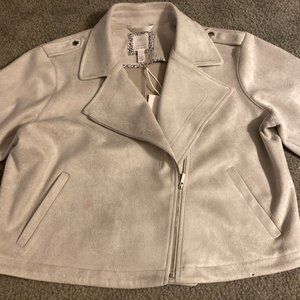 Women's suede moto jacket XLP